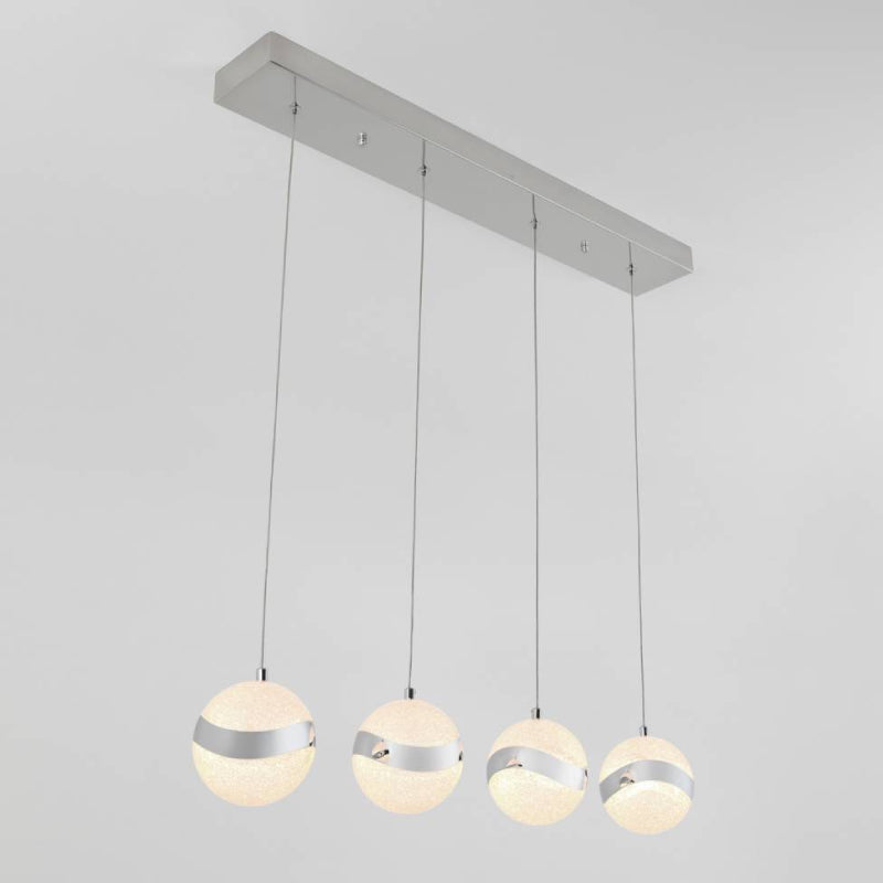 PDT-4WA Wavey 4-light Integrated LED Pendant