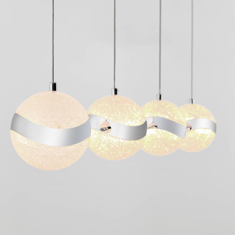 PDT-4WA Wavey 4-light Integrated LED Pendant