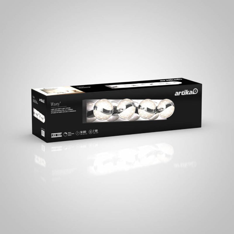 VAN-W-CCR Wavely 4-lt 27" LED Vanity