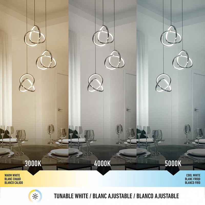 PDT3-ZEC-CRJ Zephyr 3-lt 15" LED Pendant, CCT