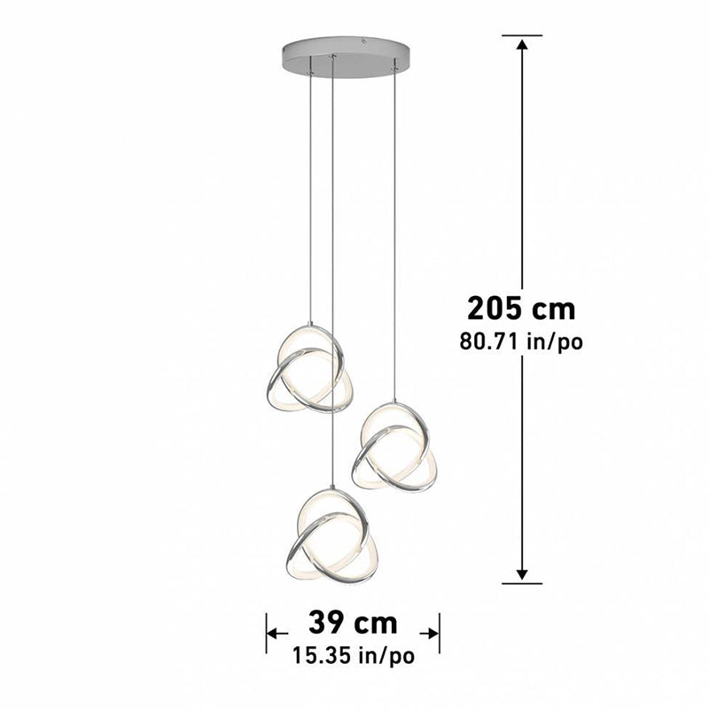 PDT3-ZEC-CRJ Zephyr 3-lt 15" LED Pendant, CCT