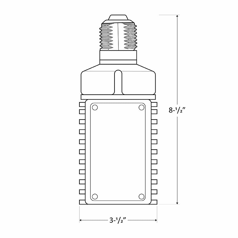 CL-FLT 36W/45W/54W LED Flat HID Retrofit Lamp, E39 Base, 5000K