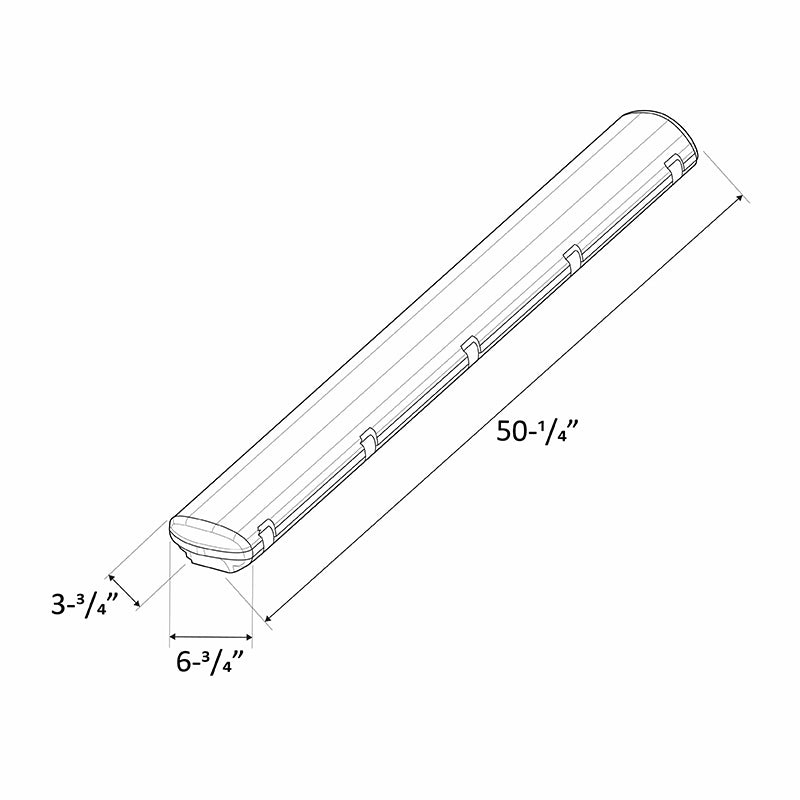 LLVT 4FT 75W LED Linear Vapor Light, CCT, 480V