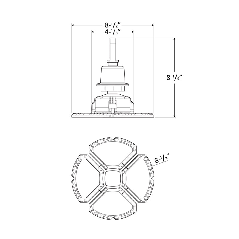 UHL 100W 12000 Lumens, 5000K UFO High Bay 120-277V