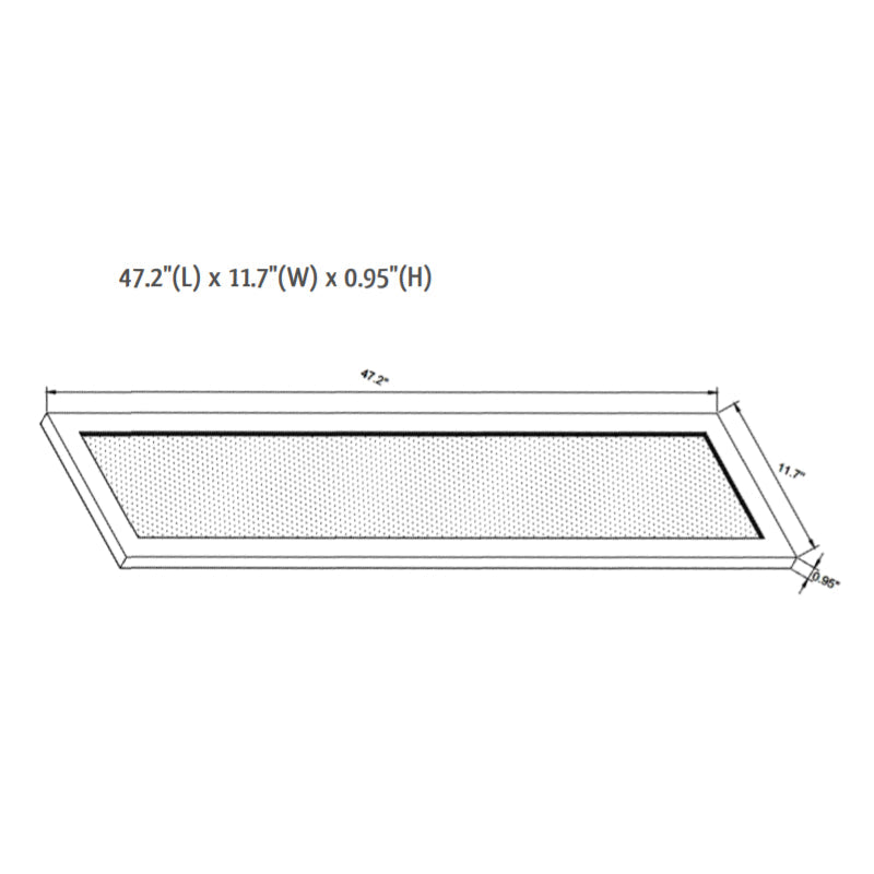 SPL 4FT LED Suspended Up/Down Clear Panel Light
