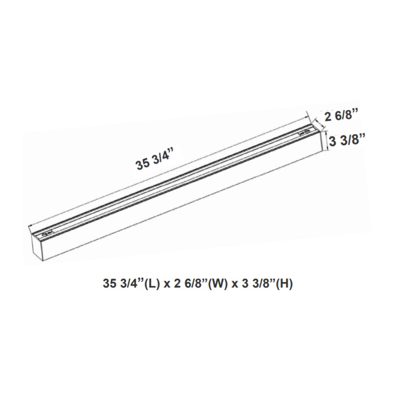 SCX 3FT 30W LED Linkable Linear Light, CCT, Regressed
