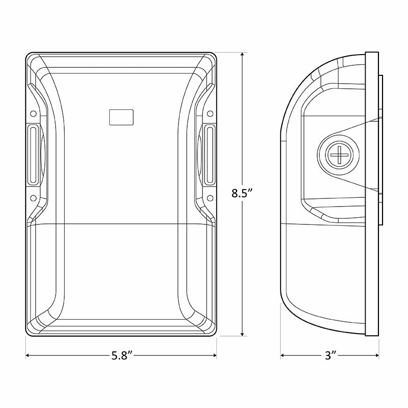 LESW 20W LED Non-Cutoff Wall Pack w/ Photocell