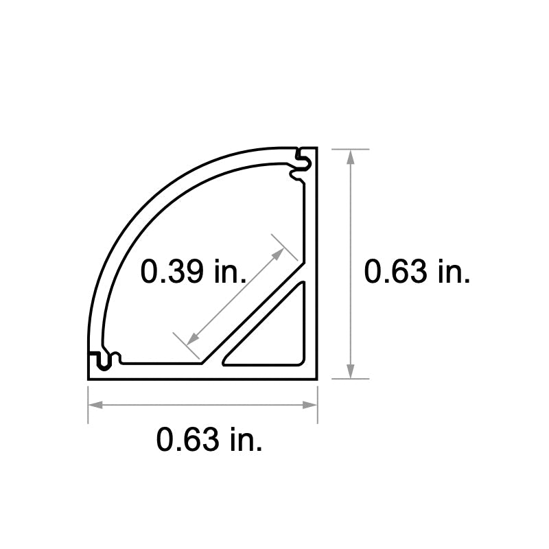 CHROMAPATH 96" Bundle Channel, 10mm Rounded Corner