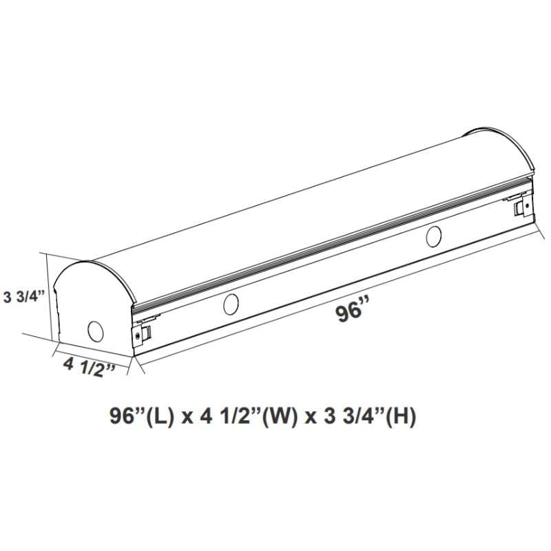 LSL 8FT 84W LED Strip Light, CCT Selectable, Up to 13200 Lumens, Dimmable, 120-277V