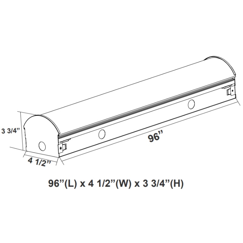 LSL 8FT 80W LED Strip Light, CCT Selectable, Up to 8700 Lumens, Dimmable, 120-277V