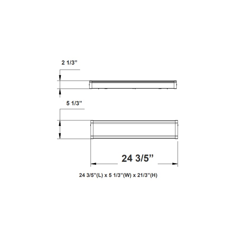 WAE 2FT 20W LED Wraparound Light, CCT Selectable, Up to 1600 Lumens, Triac Dimming, 120-277V