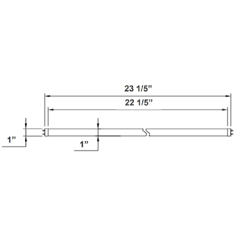 T8-EZ6-GS 2FT 10W LED T8 Linear Lamp, 4000K, Pack of 12