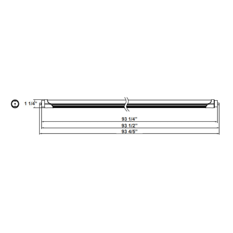 T8-HL 8FT 40W LED T8 Linear Lamp, 4000K, Pack of 20