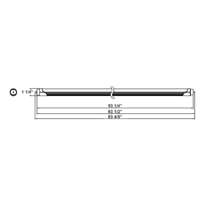 T8-HL 8FT 40W LED T8 Linear Lamp, 4000K, Pack of 20