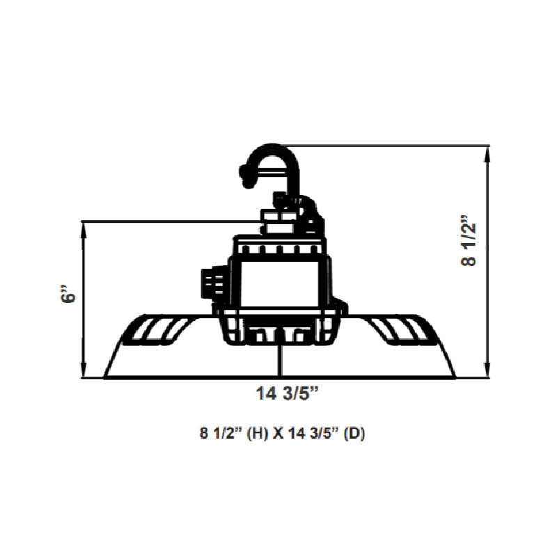 UHX  LED UFO High Bay, CCT/Wattage Selector, Up to 18750 Lumens, Dimmable, 120-277V