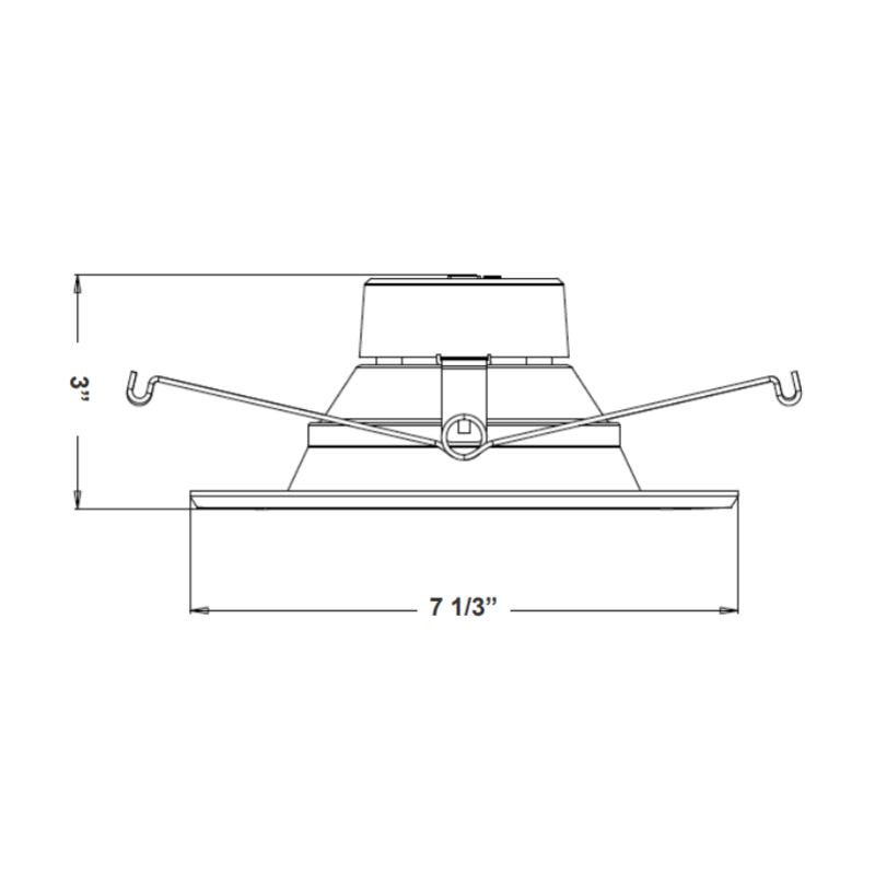 RDL6-BF 6" 15W LED Baffle Recessed Trim, CCT