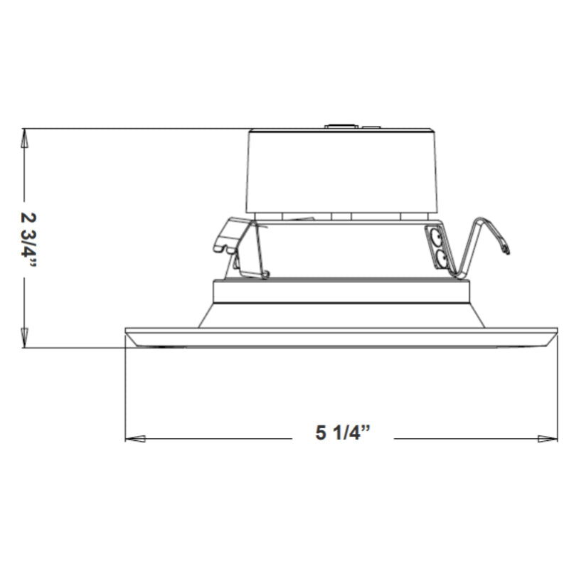 RDL4-BF 4" 10W LED Baffle Recessed Trim, CCT