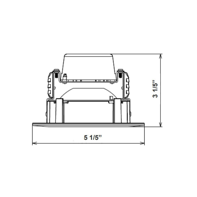 RDL4-ADJ 4" 8W LED Adjustable Baffle Recessed Trim, CCT