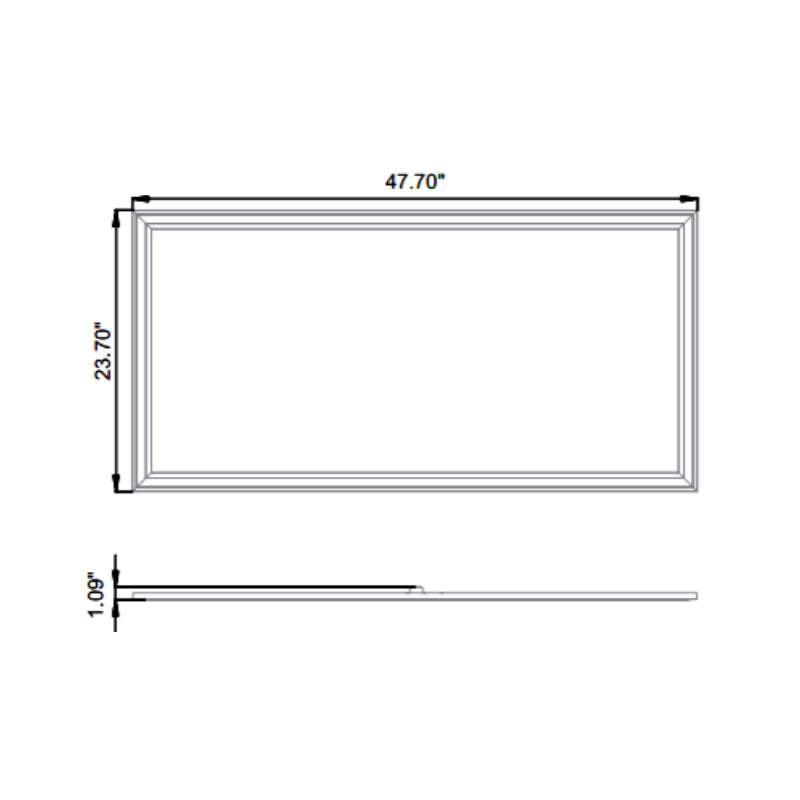 LPS 2x4 50W LED Surface Mount Panel, 3000K