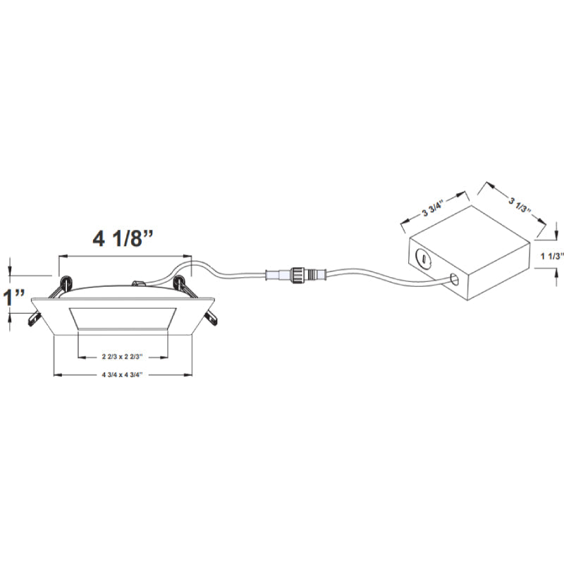 SSLRB4 4" 9W LED  Ultra Slim Round-Back Recessed Light, CCT Selectable