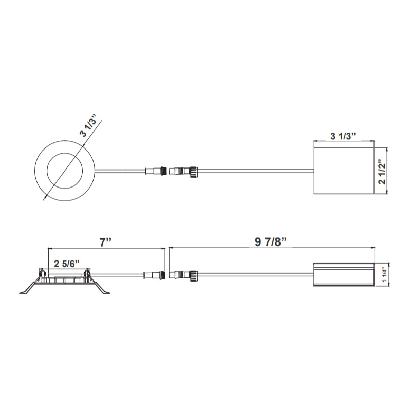 RSL3 3" 6W LED Ultra Slim Recessed Light, CCT