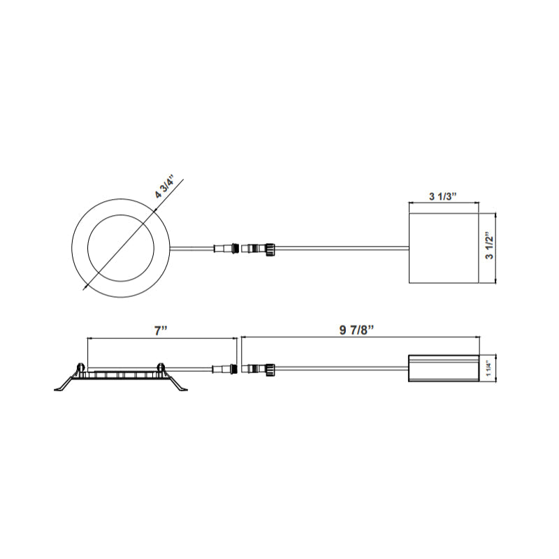 RSL4 4" 9W LED Ultra Slim Recessed Light, CCT Selectable