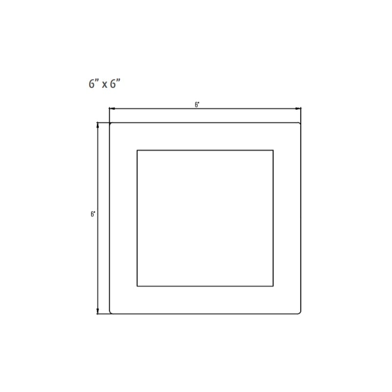 SDL6-BF 5/6" LED Square Recessed Downlight with Baffle Trim, 5000K