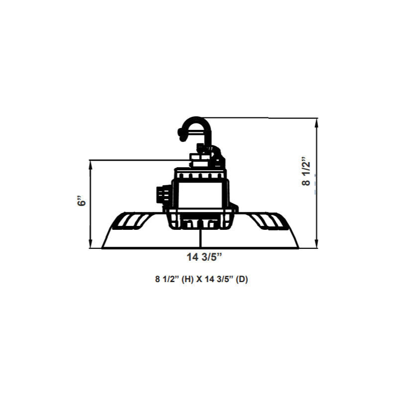UHX 50W/80W/100W/150W LED UFO High Bay, CCT, 480V