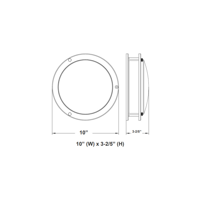 FDL 10" 12W LED Double Ring Flush Mount, CCT