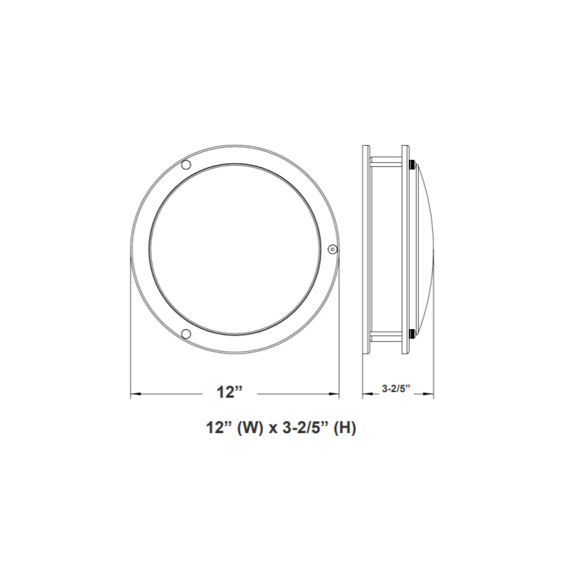 FDL 12" 16W LED Double Ring Flush Mount, CCT