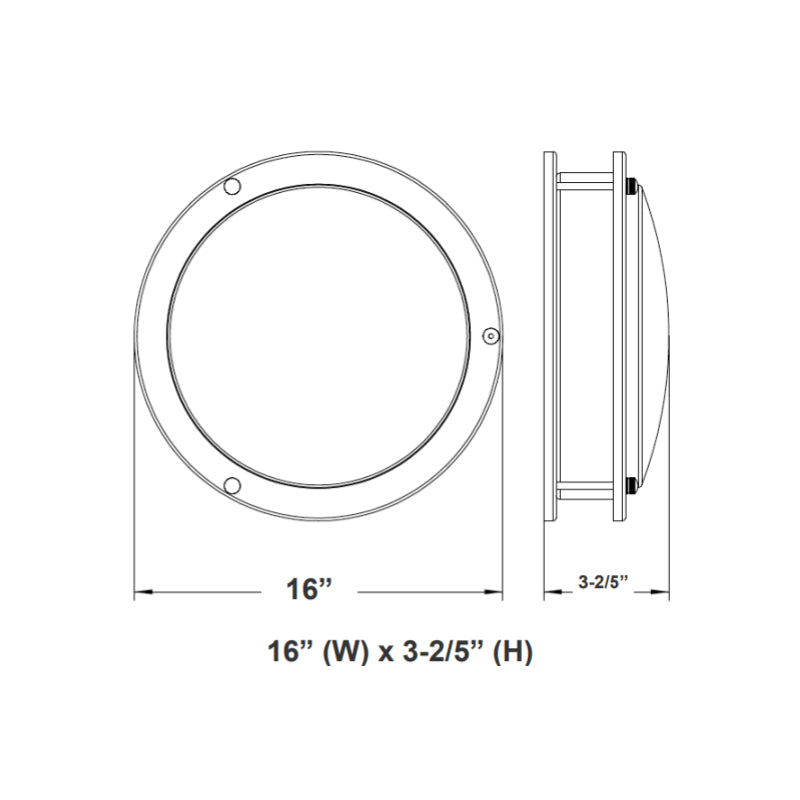 FDL 16" 24W LED Double Ring Flush Mount, CCT