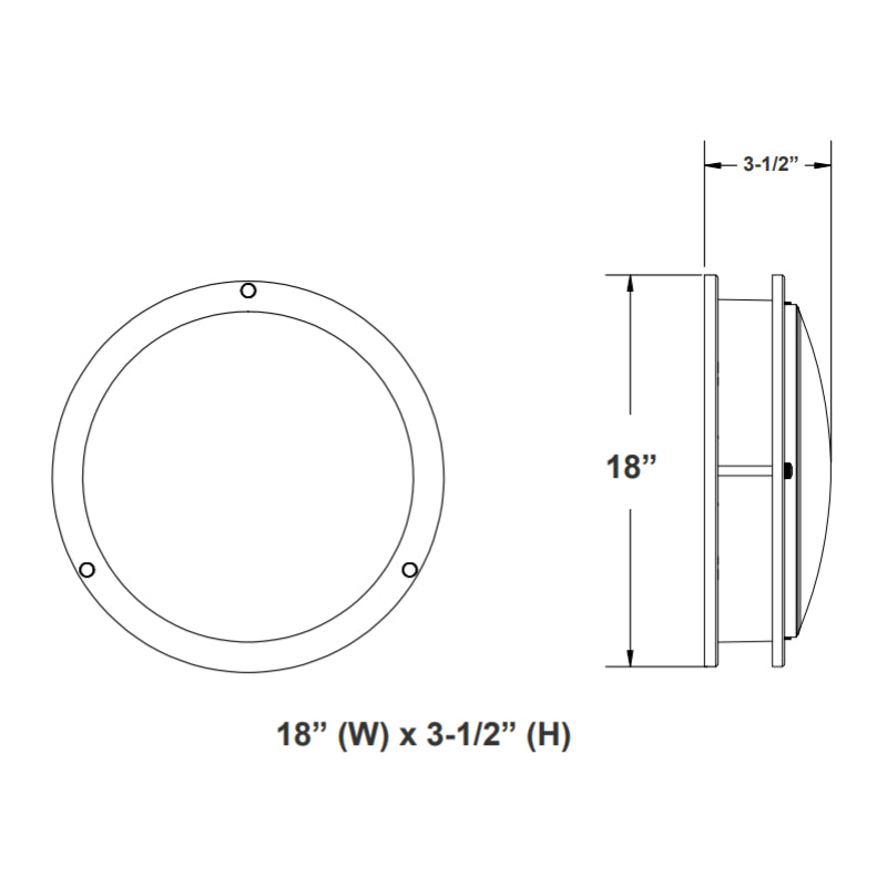 FDL 18" 30W LED Double Ring Flush Mount, CCT