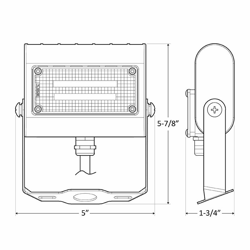 LFX 15W LED Extra Small Flood Light with U Bracket, 4000K