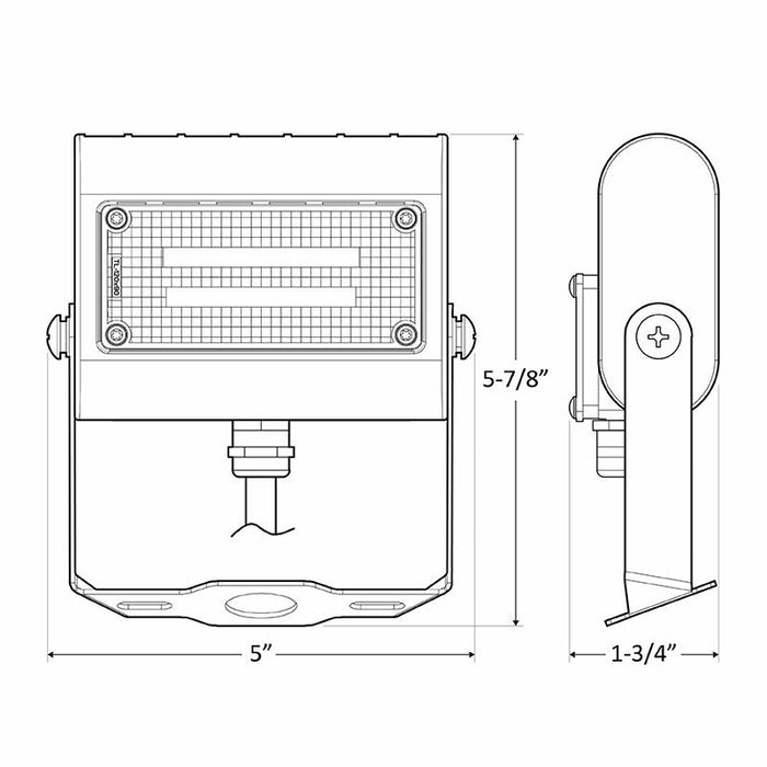 LFX 15W LED Extra Small Flood Light with U Bracket, 4000K
