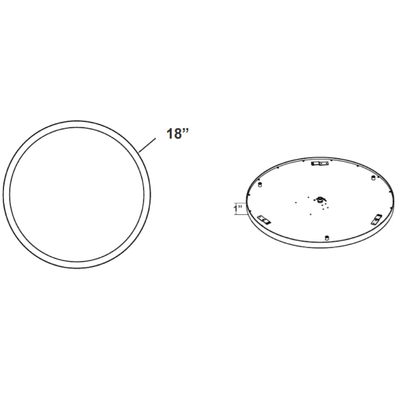 FML 18" 30W LED Flush Mount, CCT