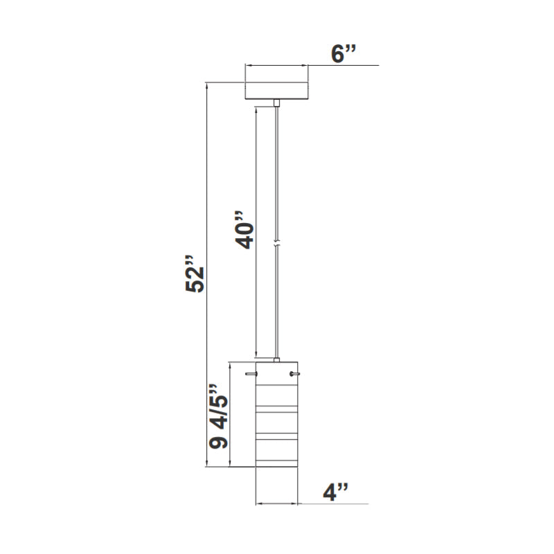 LCFB 4" 1-lt LED Pendant