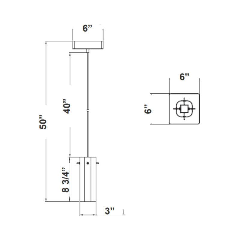 LCFH 3" 1-lt LED Pendant, CCT