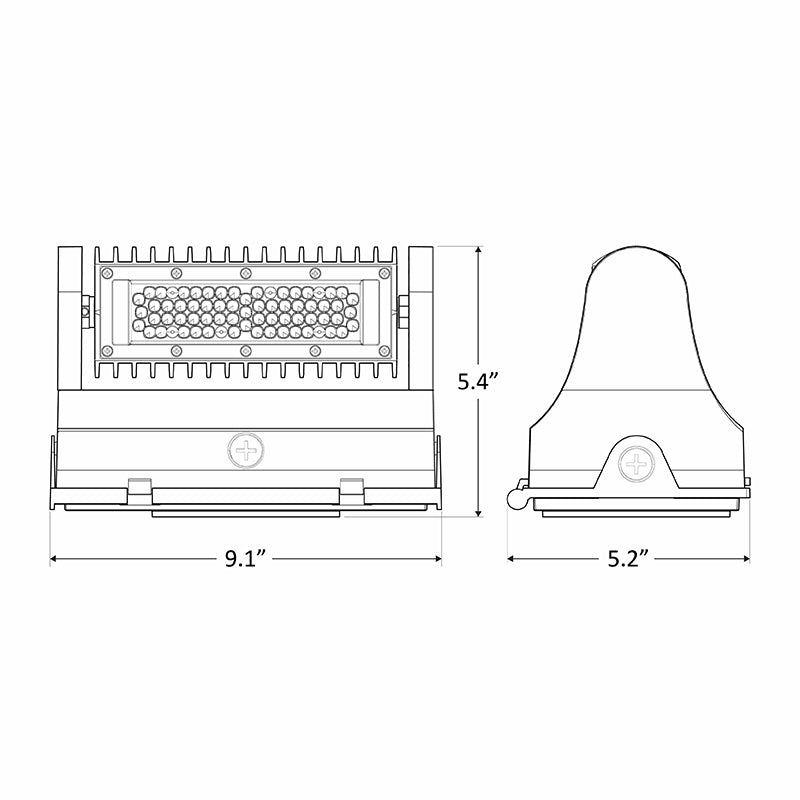 LW360 40W LED 360° Rotatable Wall Pack