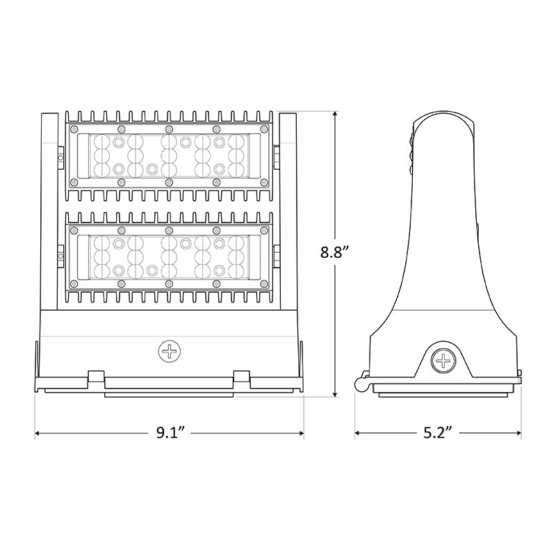 LW360 80W LED 360° Rotatable Wall Pack