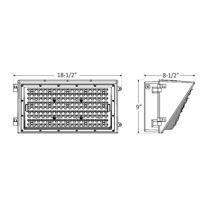 WML2 120W LED Non-Cutoff Second Generation Wall Packs - Large
