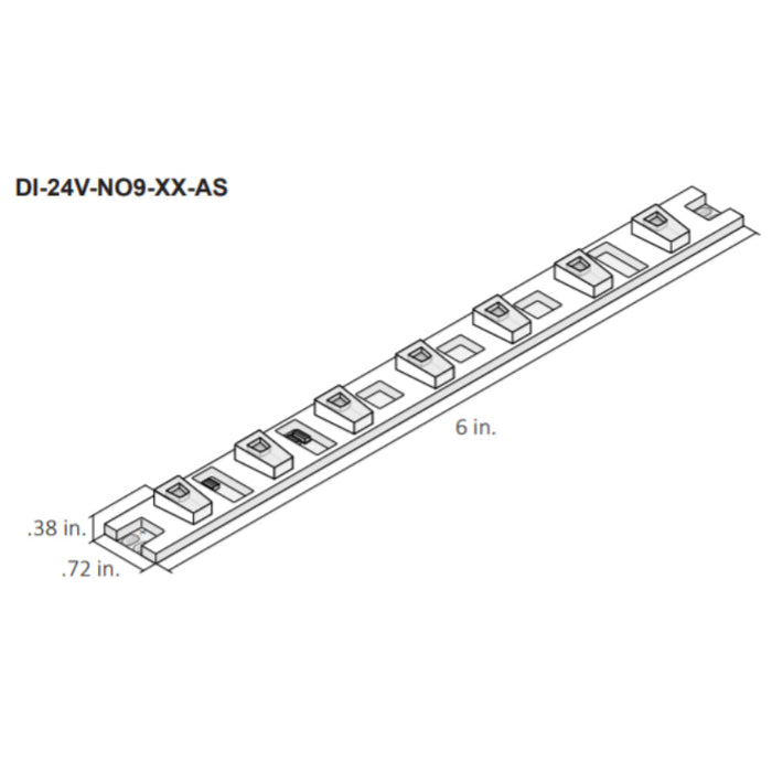 Diode LED OPTICS 24V LED Flexible Strip Light, Asymmetric Angle