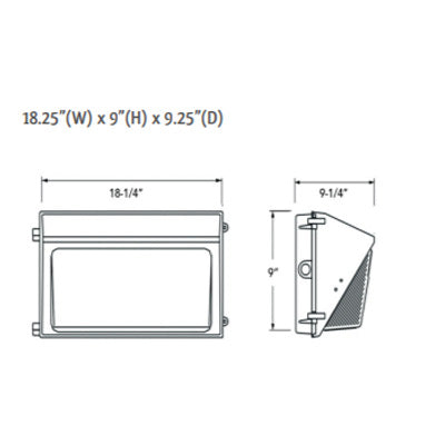 WML 120W LED Non-Cutoff Large Wall Packs
