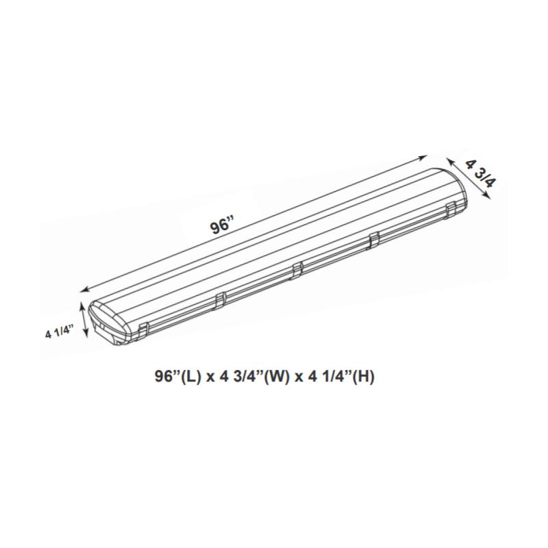 LLVT 8FT 100W LED Linear Vapor Light