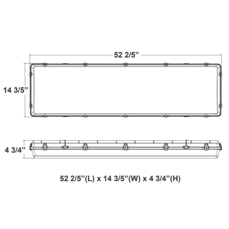 LLVT 4FT 80W/110W/150W LED Linear Vapor Light, CCT