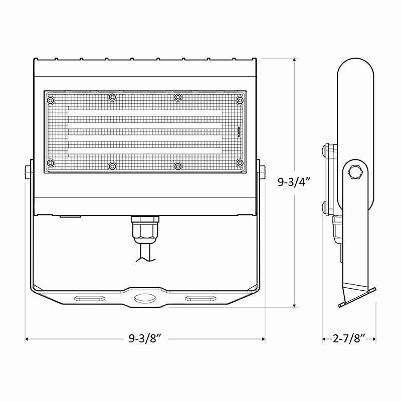 LFX 15W/20W/30W/50W LED Medium Flood Light with U Bracket, CCT