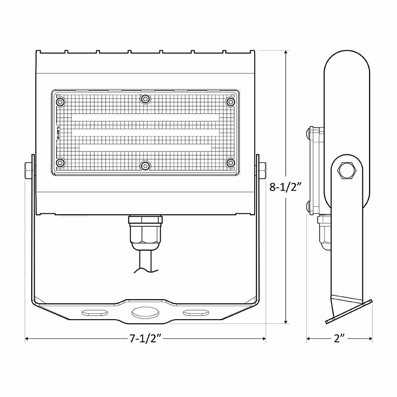 LFX 10W/15W/20W/30W LED Small Flood Light with U Bracket, 3000K