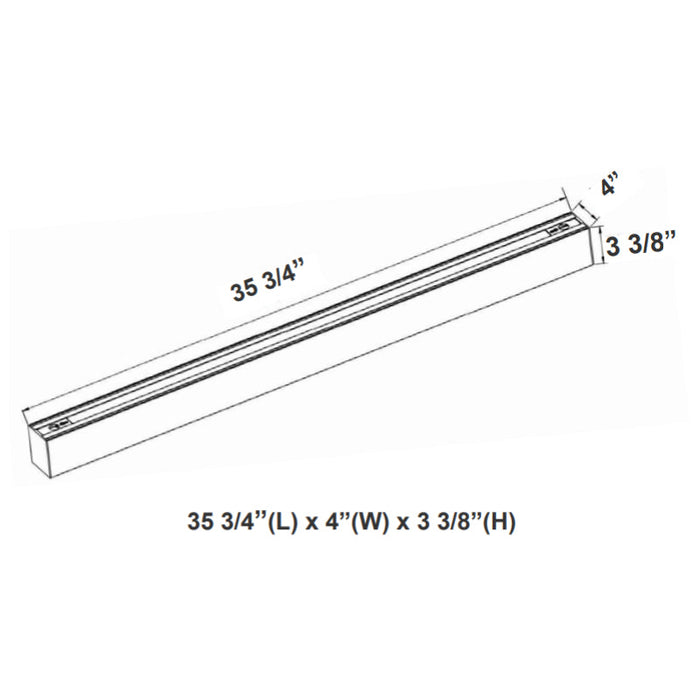 SCX4 3FT 30W LED Wall Wash Linear Light, CCT