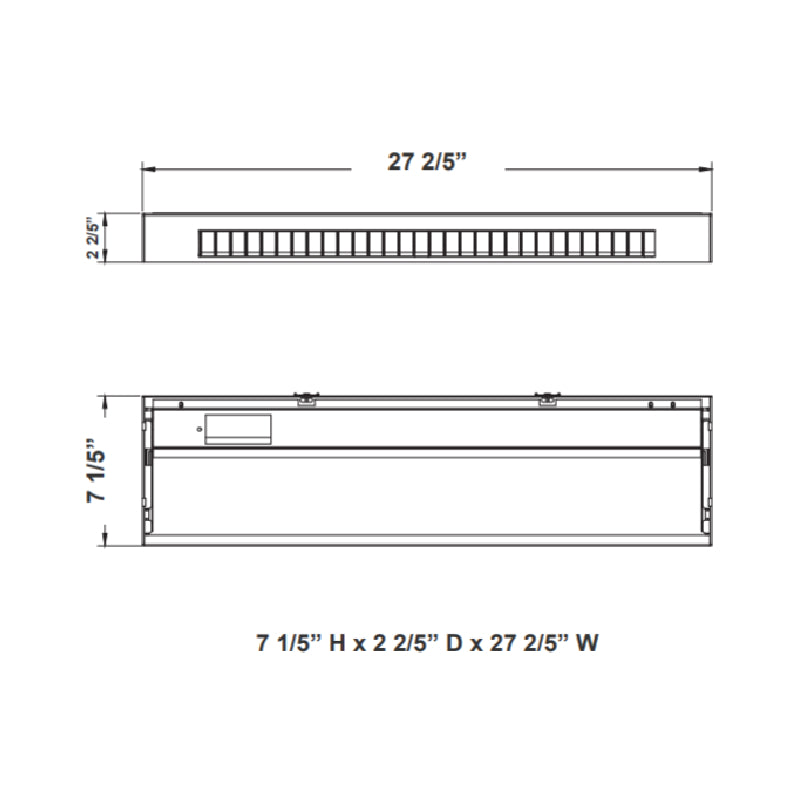 WCLP 2FT 25W LED Louver Wall Light, CCT