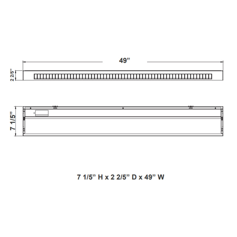 WCLP 4FT 50W LED Louver Wall Light, CCT