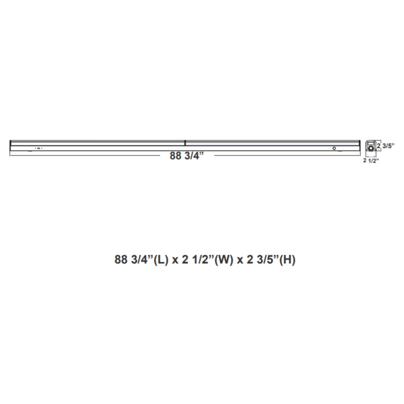 LSS 8FT 55W/65W/75W/90W LED Strip Light, CCT/Wattage Selectable, 11745 Lumens, Dimmable, 120-277V
